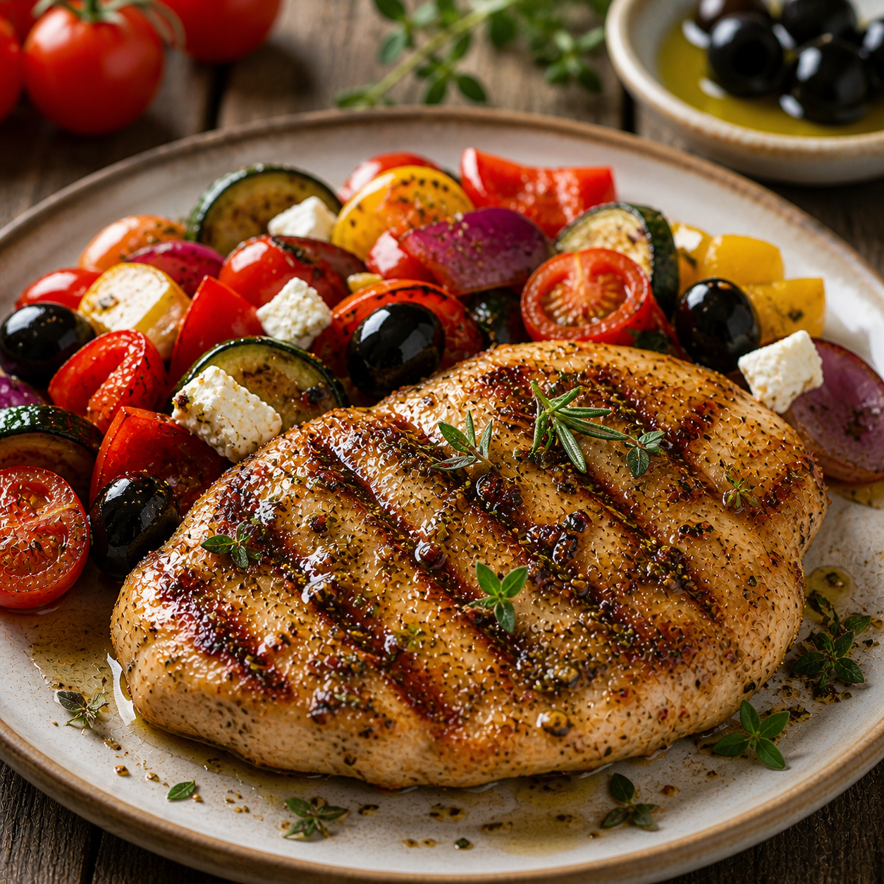 Hähnchensteak Mediterran